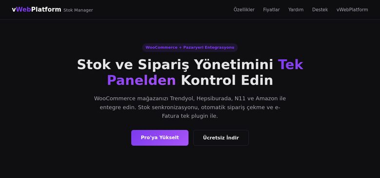 Stok Manager WooCommerce eklentisi ekran görüntüsü